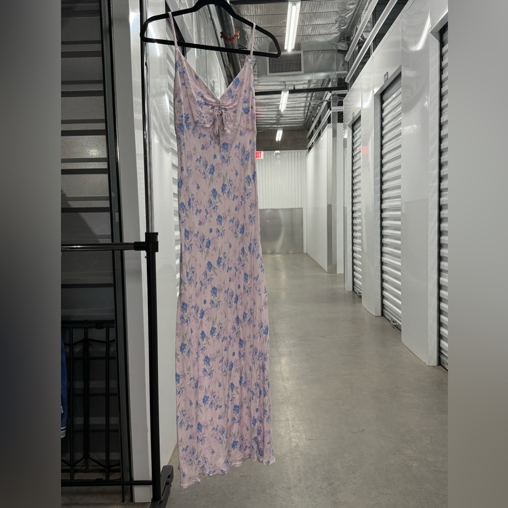 Wild Fable Pink and Blue Floral Maxi Dress